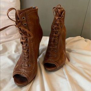 Miu Miu Lace up high heels